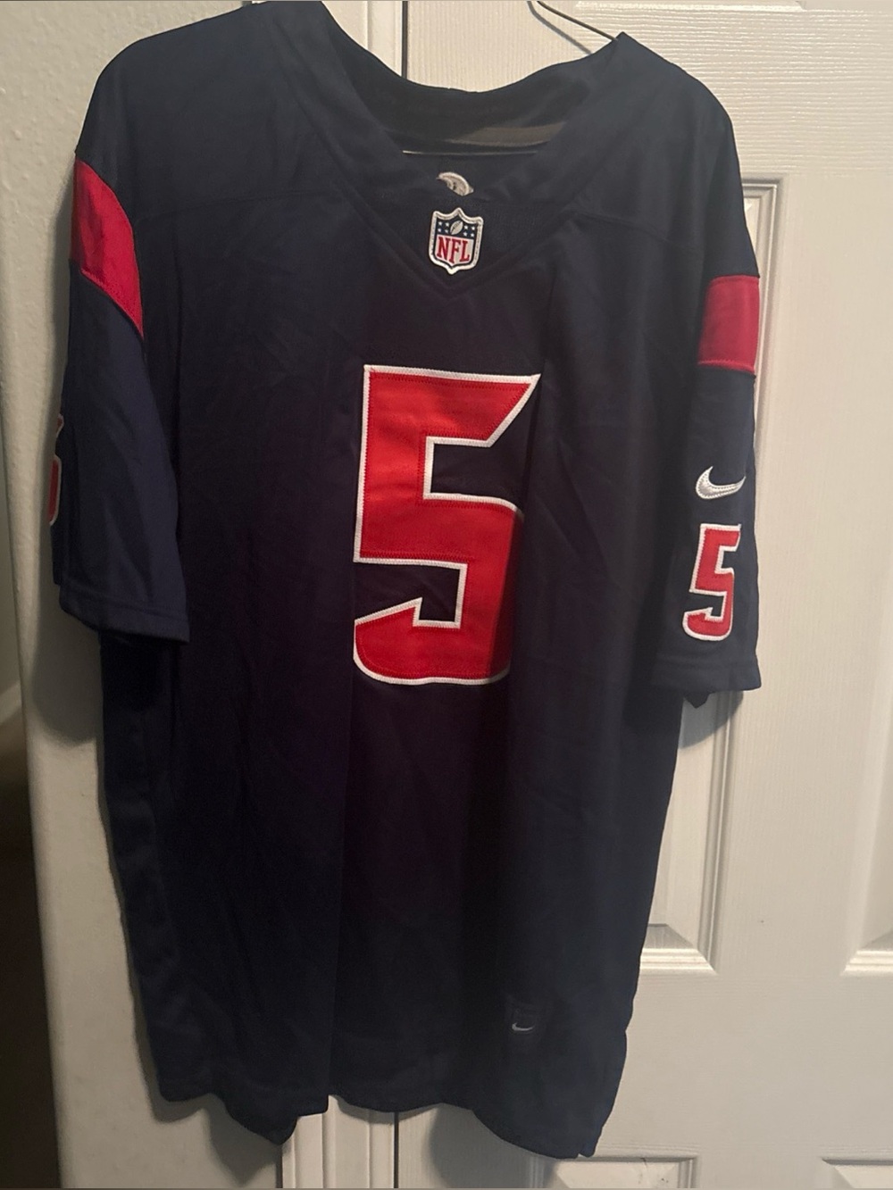 NFL Men’s Navy & Red Football Jersey #5